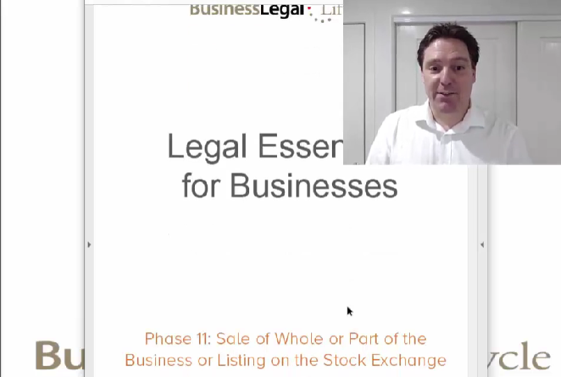 Phase 11 – Sale of Whole or Part of the Business or Listing on the Stock Exchange